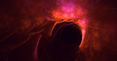 3B, soyut fantezi ışık fraktal arkaplanı oluşturma