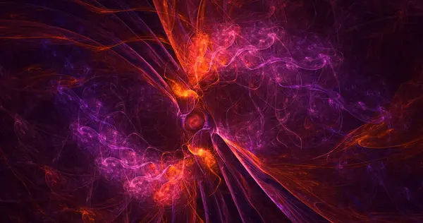 Rendering Abstract Fractal Electromagnetic Background — Stock Photo, Image