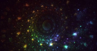 Fraktal 3D görüntüleme soyut ve parlak arkaplan