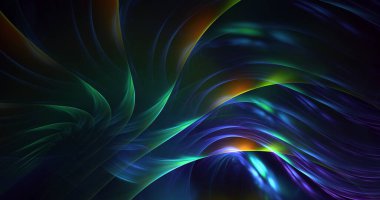 Fraktal 3D görüntüleme soyut ve parlak arkaplan