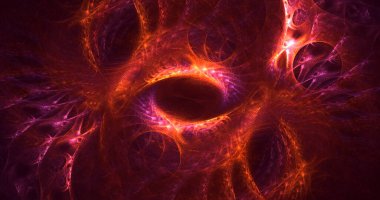 Fraktal 3D görüntüleme soyut ve parlak arkaplan