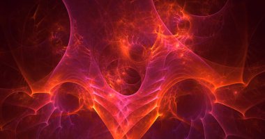 Fraktal 3D görüntüleme soyut ve parlak arkaplan