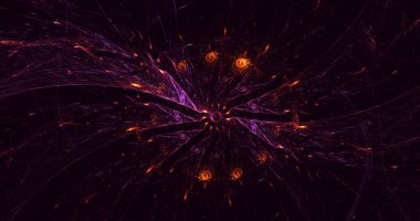 Fraktal 3D görüntüleme soyut ve parlak arkaplan