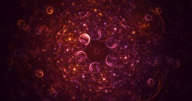 Fraktal 3D görüntüleme soyut ve parlak arkaplan