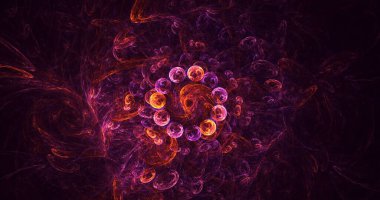 Fraktal 3D görüntüleme soyut ve parlak arkaplan