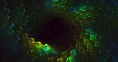 Soyut çok renkli fraktal ışık arkaplanı 3B görüntüleme