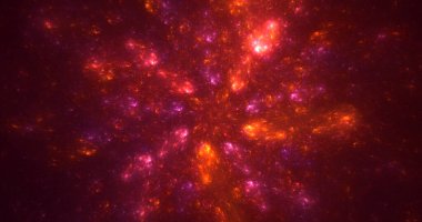 Soyut çok renkli fraktal ışık arkaplanı 3B görüntüleme