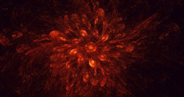 Soyut çok renkli fraktal ışık arkaplanı 3B görüntüleme