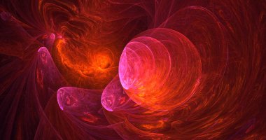 Soyut çok renkli fraktal ışık arkaplanı 3B görüntüleme