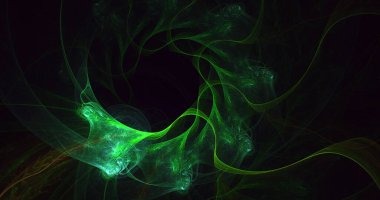 Soyut çok renkli fraktal ışık arkaplanı 3B görüntüleme