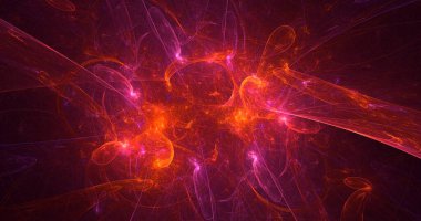 Soyut çok renkli fraktal ışık arkaplanı 3B görüntüleme