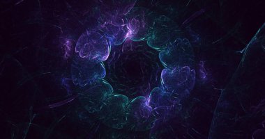 Soyut çok renkli fraktal ışık arkaplanı 3B görüntüleme