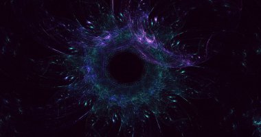 Soyut çok renkli fraktal ışık arkaplanı 3B görüntüleme