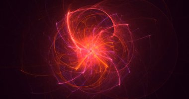 3D görüntüleme teknolojisi soyut fraktal arkaplan