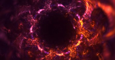 3D görüntüleme teknolojisi soyut fraktal arkaplan