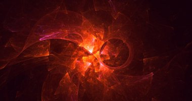 3D görüntüleme teknolojisi soyut fraktal arkaplan