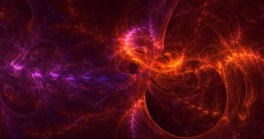 3D görüntüleme teknolojisi soyut fraktal arkaplan