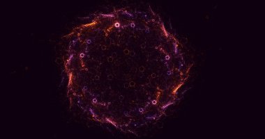 Soyut çember ışık arkaplanı oluşturuluyor