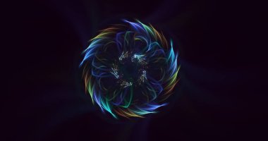 Soyut çember ışık arkaplanı oluşturuluyor