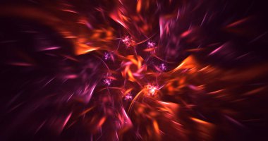 3D görüntüleme teknolojisi soyut fraktal arkaplan