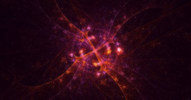 3D görüntüleme teknolojisi soyut fraktal arkaplan