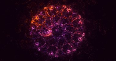 3D görüntüleme teknolojisi soyut fraktal arkaplan