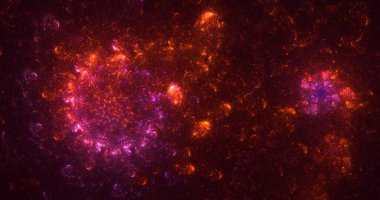 3D görüntüleme teknolojisi soyut fraktal arkaplan