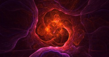 3D görüntüleme teknolojisi soyut fraktal arkaplan