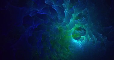 3D görüntüleme teknolojisi soyut fraktal arkaplan