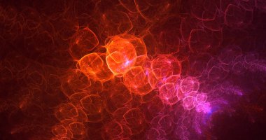 3D görüntüleme teknolojisi soyut fraktal arkaplan