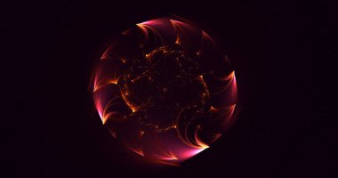 3D görüntüleme teknolojisi soyut fraktal arkaplan