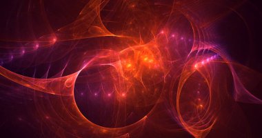 3D görüntüleme teknolojisi soyut fraktal arkaplan