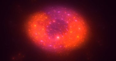 Soyut çok renkli fraktal ışık arkaplanı 3B görüntüleme