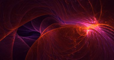 Soyut çok renkli fraktal ışık arkaplanı 3B görüntüleme