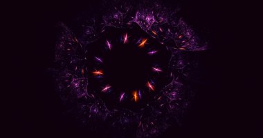 3D görüntüleme teknolojisi soyut fraktal arkaplan