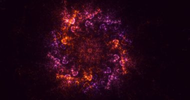 3D görüntüleme teknolojisi soyut fraktal arkaplan