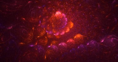 3D görüntüleme teknolojisi soyut fraktal arkaplan