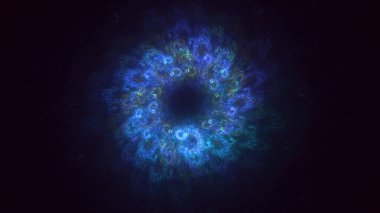 3D görüntüleme teknolojisi soyut fraktal arkaplan