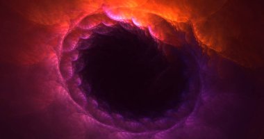 3D görüntüleme teknolojisi soyut fraktal arkaplan