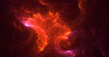 3B soyut renkli fraktal ışık arkaplanı oluşturma