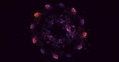 3B, soyut yuvarlak ışık arkaplanı oluşturma