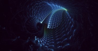 Soyut fraktal çokgen arkaplanı 3B biçimlendiriliyor 