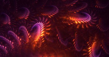 Soyut fraktal çokgen arkaplanı 3B biçimlendiriliyor 