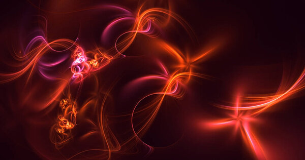 3D rendering abstract fractal polygon background