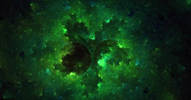 3B, soyut fantezi ışık fraktal arkaplanı oluşturma