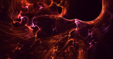 3B, soyut fantezi ışık fraktal arkaplanı oluşturma