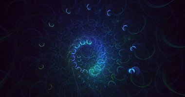 3B, soyut fantezi ışık fraktal arkaplanı oluşturma