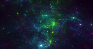 Soyut fraktal ışık arkaplanı 3 boyutlu oluşturuluyor