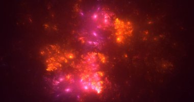 Üç boyutlu soyut fraktal elektromanyetik arkaplan oluşturma 