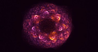 Üç boyutlu soyut fraktal elektromanyetik arkaplan oluşturma 